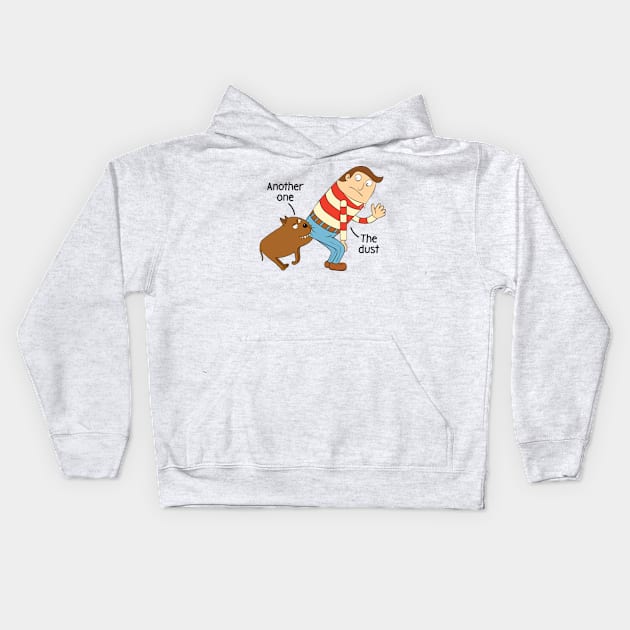 Another One Bites The Dust Kids Hoodie by Three Meat Curry